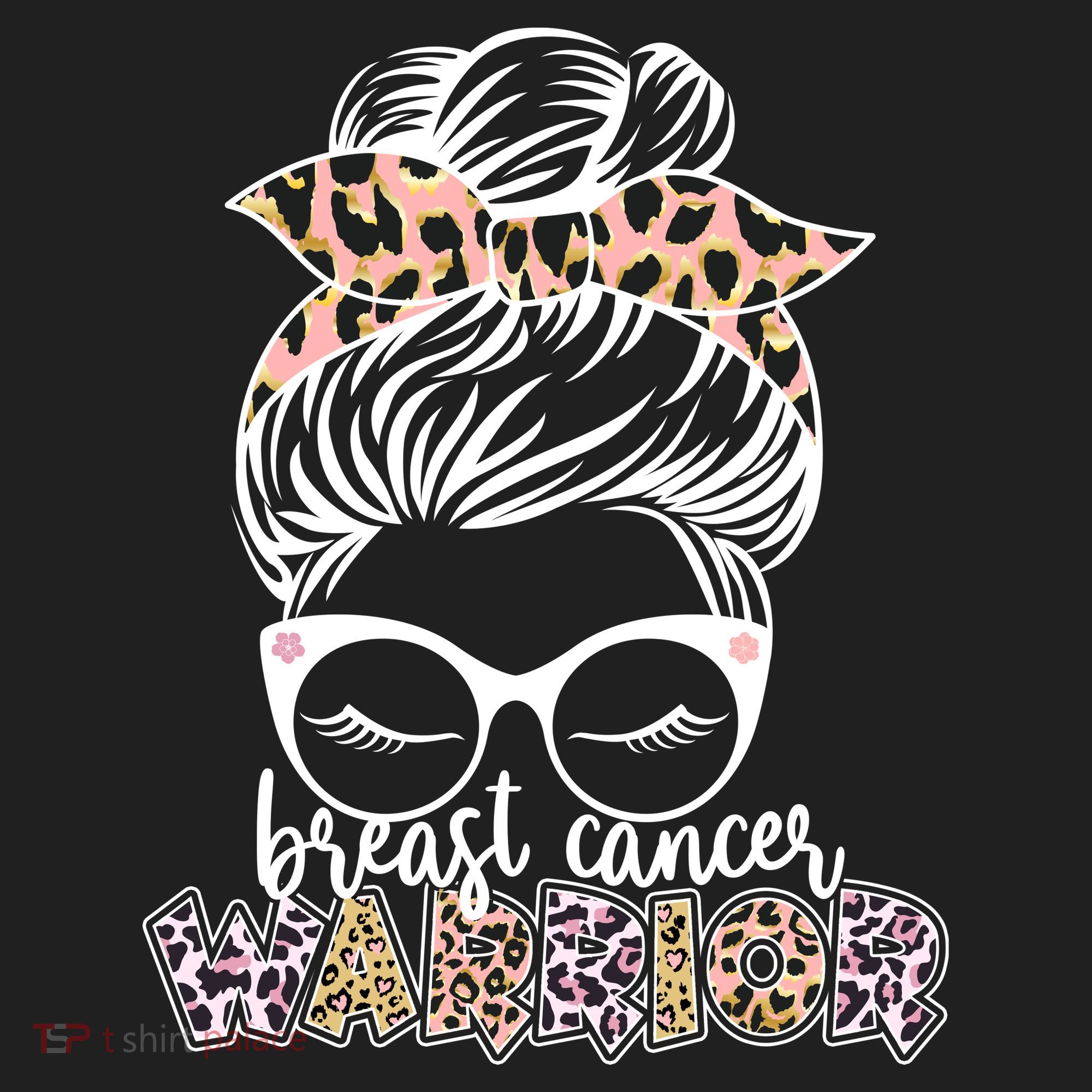 Cute Pink Leopard Print Breast Cancer Warrior Golf Towel