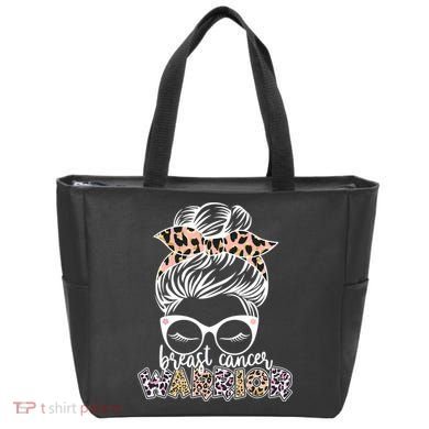 Cute Pink Leopard Print Breast Cancer Warrior Bag