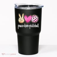 Cute Pickleballpeace Love Pickleball Lover Leopard Print Best Gift Tumbler thumb 0