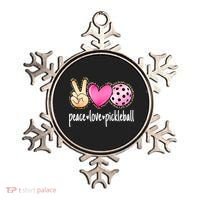 Cute Pickleballpeace Love Pickleball Lover Leopard Print Best Gift Ornament thumb 0