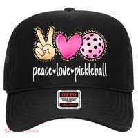 Cute Pickleballpeace Love Pickleball Lover Leopard Print Best Gift Hat thumb 0
