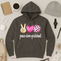 Cute Pickleballpeace Love Pickleball Lover Leopard Print Best Gift Hoodie thumb 3
