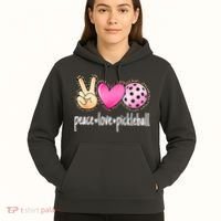Cute Pickleballpeace Love Pickleball Lover Leopard Print Best Gift Hoodie thumb 5