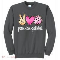 Cute Pickleballpeace Love Pickleball Lover Leopard Print Best Gift Sweatshirt thumb 0