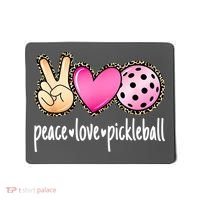 Cute Pickleballpeace Love Pickleball Lover Leopard Print Best Gift Mousepad thumb 0