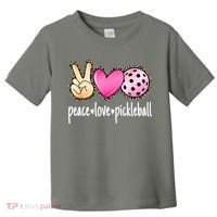 Cute Pickleballpeace Love Pickleball Lover Leopard Print Best Gift Toddler T-Shirt thumb 0