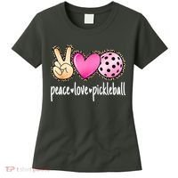 Cute Pickleballpeace Love Pickleball Lover Leopard Print Best Gift Women's T-Shirt thumb 0