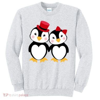 Cute Penguin Love Couples Valentines Sweatshirt