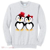 Cute Penguin Love Couples Valentines Sweatshirt thumb 0
