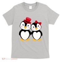 Cute Penguin Love Couples Valentines T-Shirt thumb 0