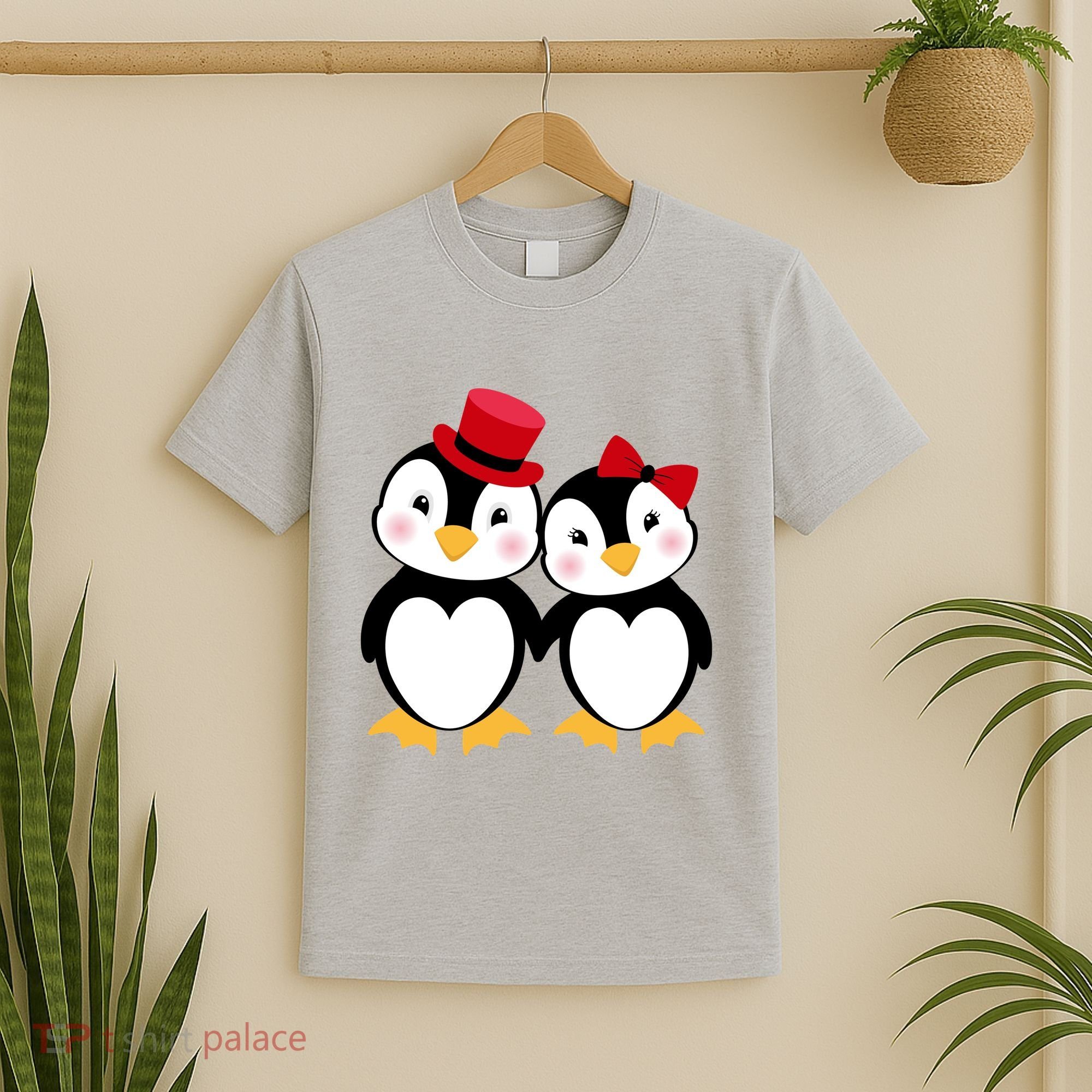 Cute Penguin Love Couples Valentines T-Shirt