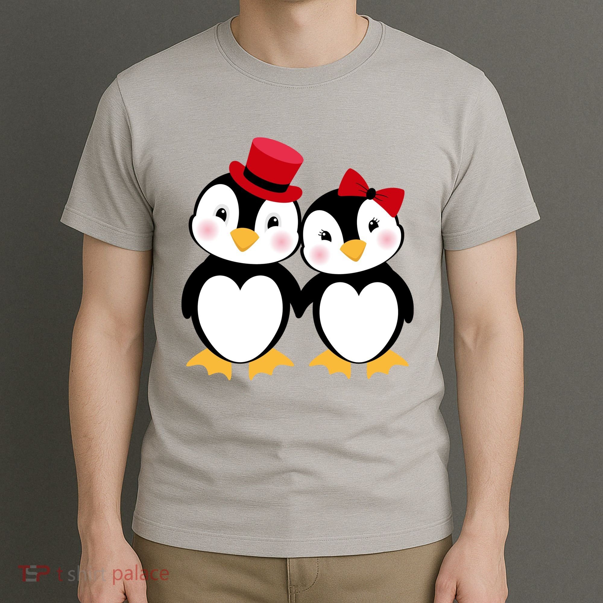 Cute Penguin Love Couples Valentines T-Shirt