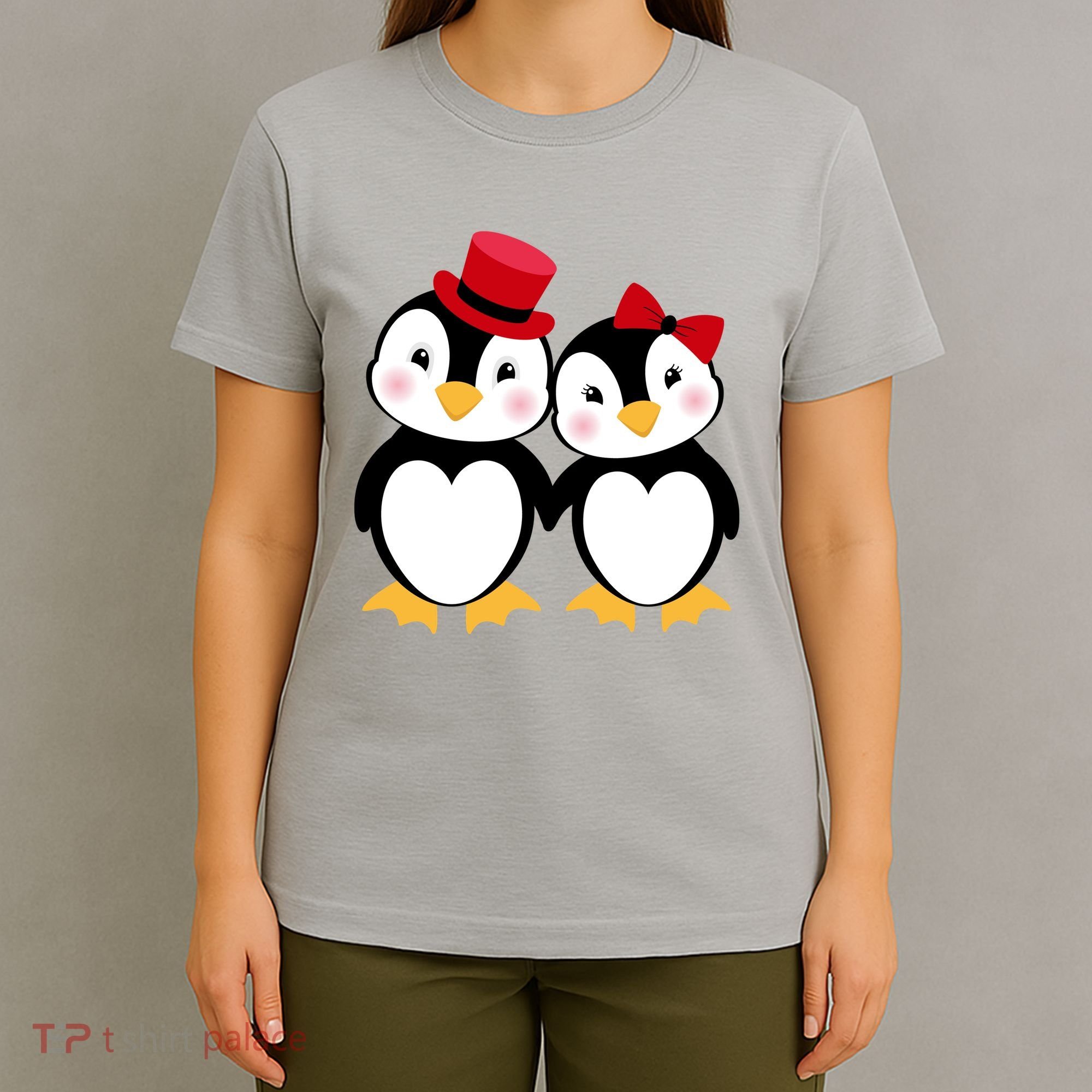 Cute Penguin Love Couples Valentines T-Shirt