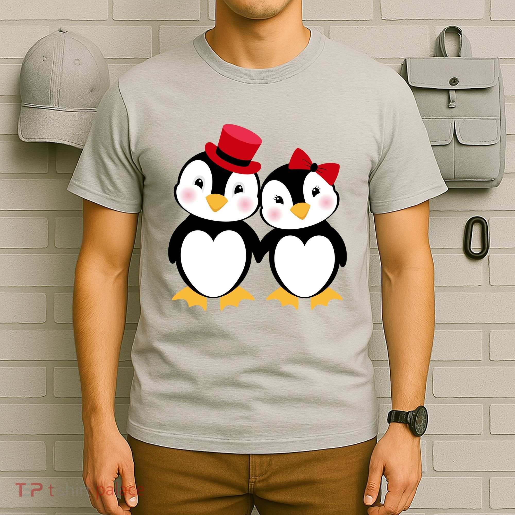 Cute Penguin Love Couples Valentines T-Shirt
