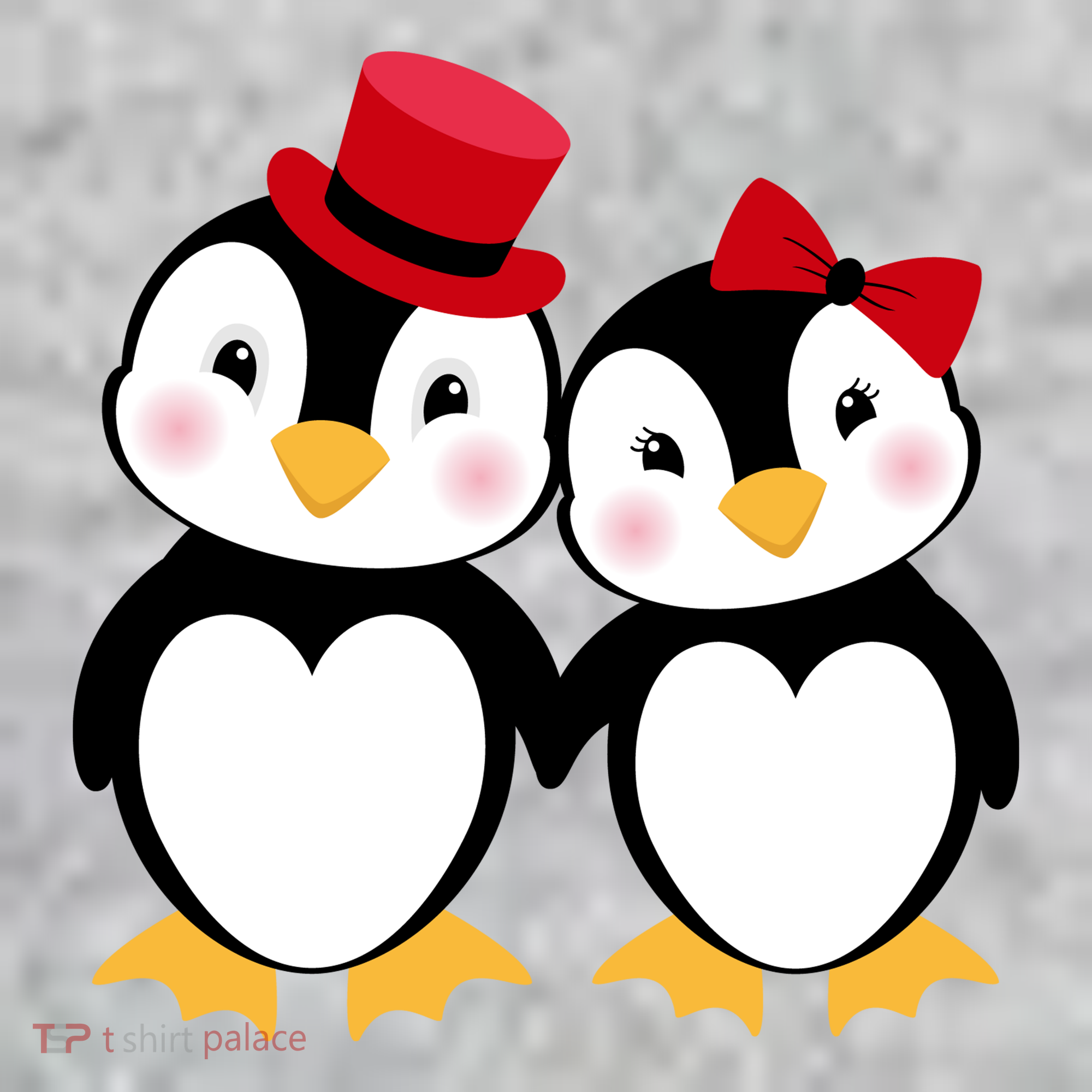 Cute Penguin Love Couples Valentines Toddler T-Shirt