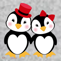 Cute Penguin Love Couples Valentines Kids Sweatshirt thumb 2