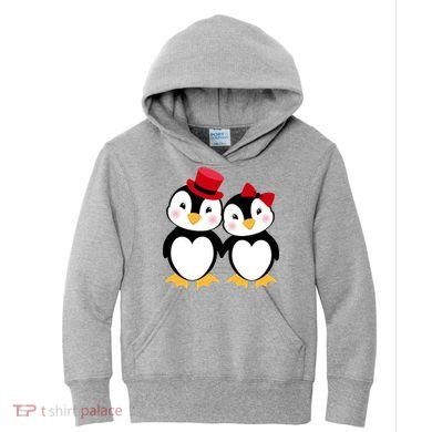 Cute Penguin Love Couples Valentines Kids Hoodie
