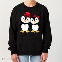 Cute Penguin Love Couples Valentines Women's Sweatshirt thumb 0