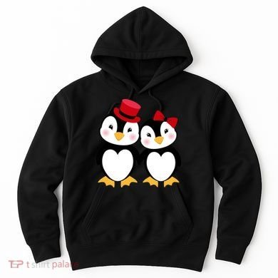 Cute Penguin Love Couples Valentines Hoodie