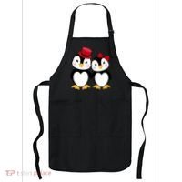 Cute Penguin Love Couples Valentines Apron thumb 0
