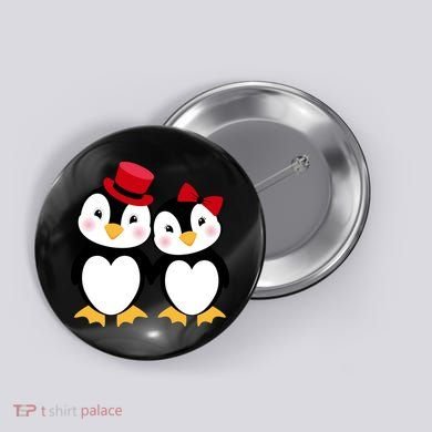 Cute Penguin Love Couples Valentines Button