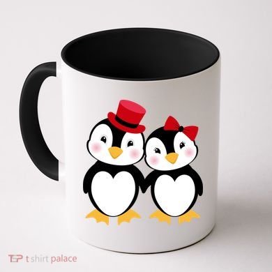 Cute Penguin Love Couples Valentines Coffee Mug