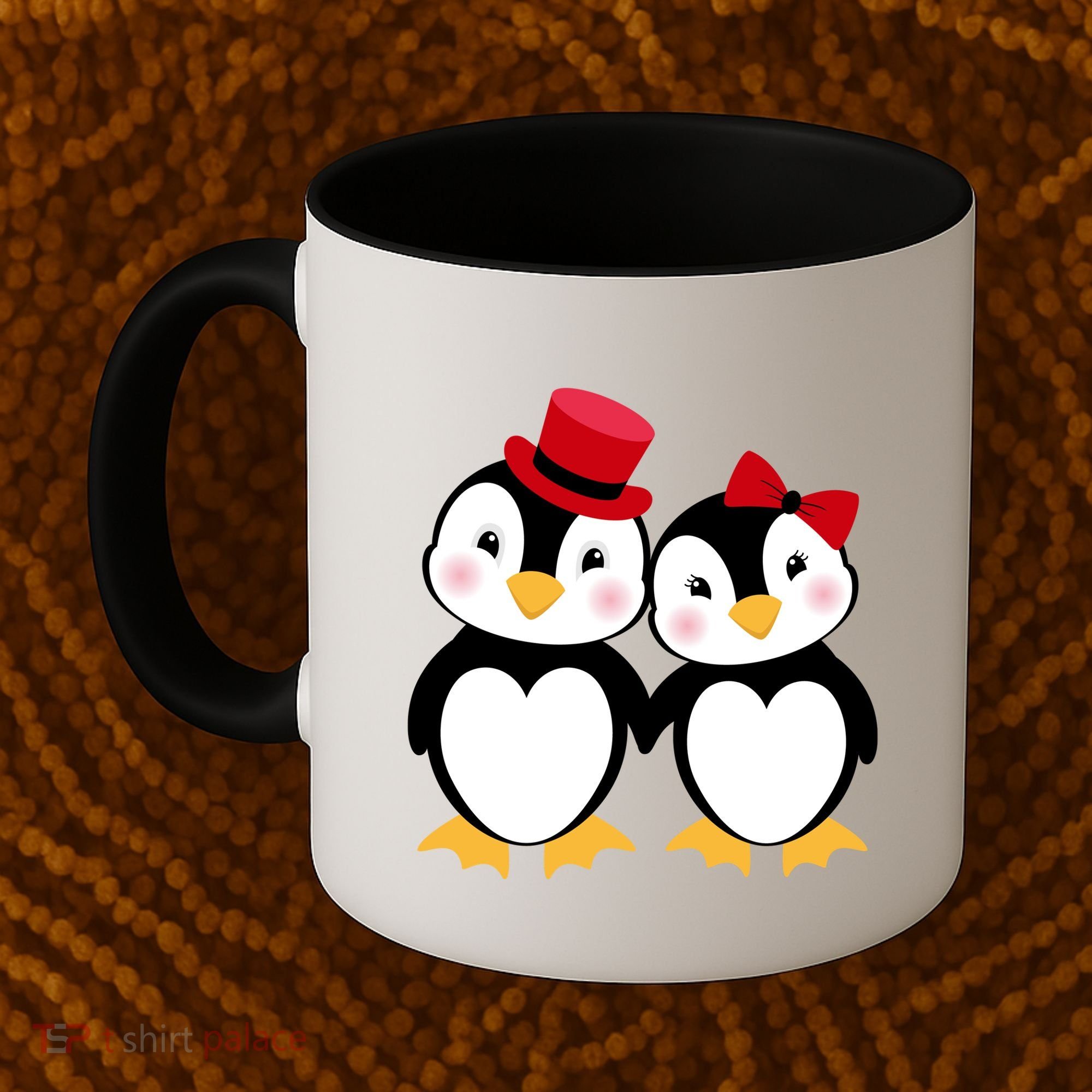 Cute Penguin Love Couples Valentines Coffee Mug