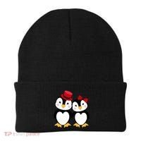 Cute Penguin Love Couples Valentines Beanie thumb 0