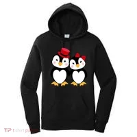Cute Penguin Love Couples Valentines Women's Hoodie thumb 0
