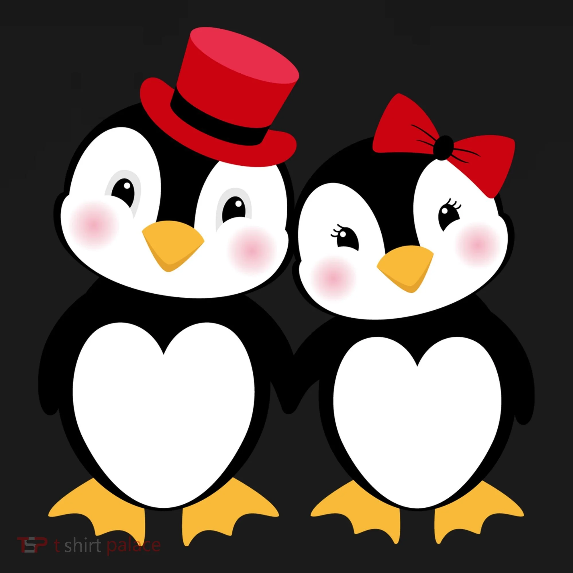 Cute Penguin Love Couples Valentines Women's Hoodie