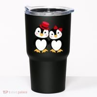Cute Penguin Love Couples Valentines Tumbler thumb 0
