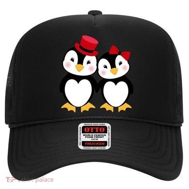 Cute Penguin Love Couples Valentines Hat