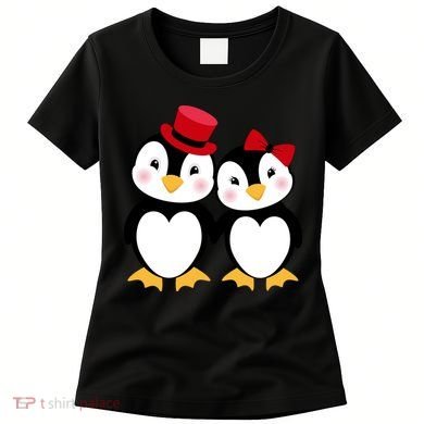 Cute Penguin Love Couples Valentines Women's T-Shirt