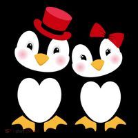 Cute Penguin Love Couples Valentines Kids Long Sleeve Shirt thumb 2