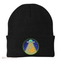 Cool Pizza Loving UFO Alien Beanie thumb 0