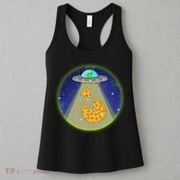 Cool Pizza Loving UFO Alien Women's Tank Top thumb 3