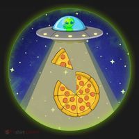 Cool Pizza Loving UFO Alien Tank Top thumb 6