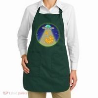 Cool Pizza Loving UFO Alien Apron thumb 2