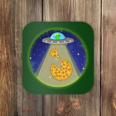 Cool Pizza Loving UFO Alien Coaster