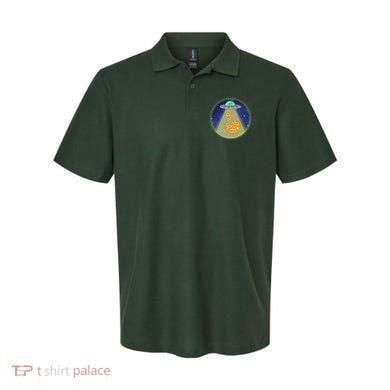 Cool Pizza Loving UFO Alien Polo