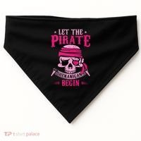Captain Pirate Let The Pirate Shenanigans Begin Funny USA-Made Doggie Bandana thumb 0