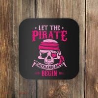 Captain Pirate Let The Pirate Shenanigans Begin Funny Coaster thumb 0