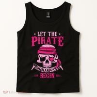 Captain Pirate Let The Pirate Shenanigans Begin Funny Tank Top thumb 2