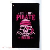 Captain Pirate Let The Pirate Shenanigans Begin Funny Golf Towel thumb 0