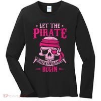 Captain Pirate Let The Pirate Shenanigans Begin Funny Women's Long Sleeve Shirt thumb 0