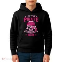 Captain Pirate Let The Pirate Shenanigans Begin Funny Kids Hoodie thumb 4