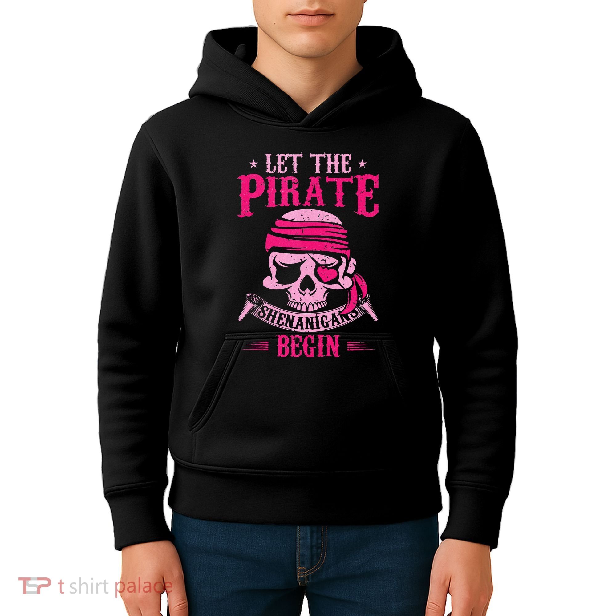 Captain Pirate Let The Pirate Shenanigans Begin Funny Kids Hoodie