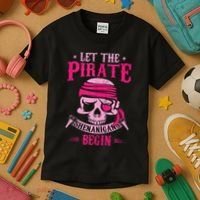 Captain Pirate Let The Pirate Shenanigans Begin Funny Kids T-Shirt thumb 3