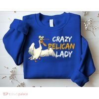 Crazy Pelican Lady Fnny Pelican Lover Gift National Bird Day Gift Sweatshirt thumb 2