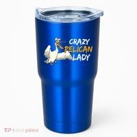 Crazy Pelican Lady Fnny Pelican Lover Gift National Bird Day Gift Tumbler thumb 0